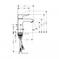 Змішувач для умивальника Hansgrohe Metris 31080000 - Фото 1